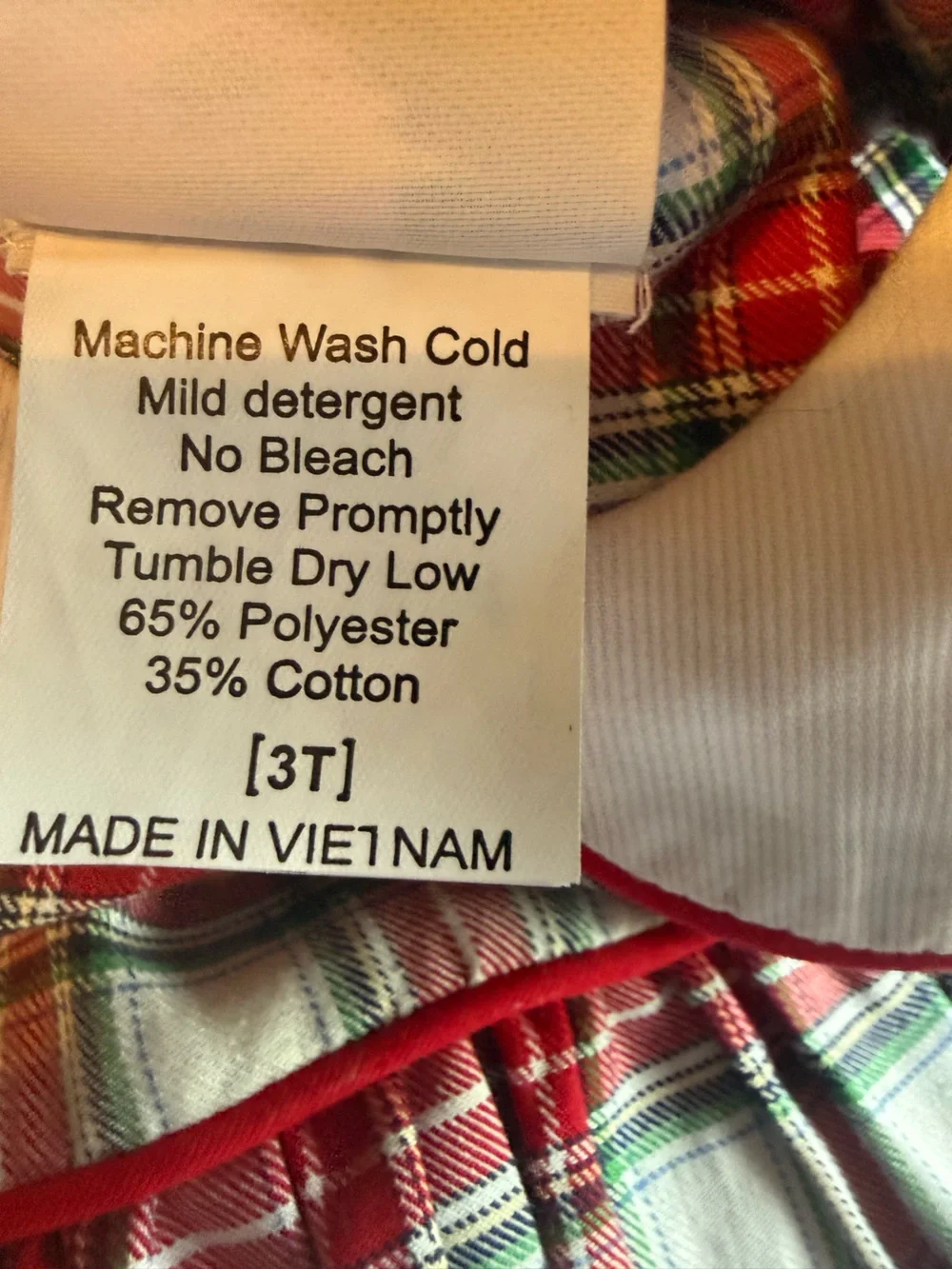 Banana Split red tartan plaid dress Peter Pan collar 3T EUC